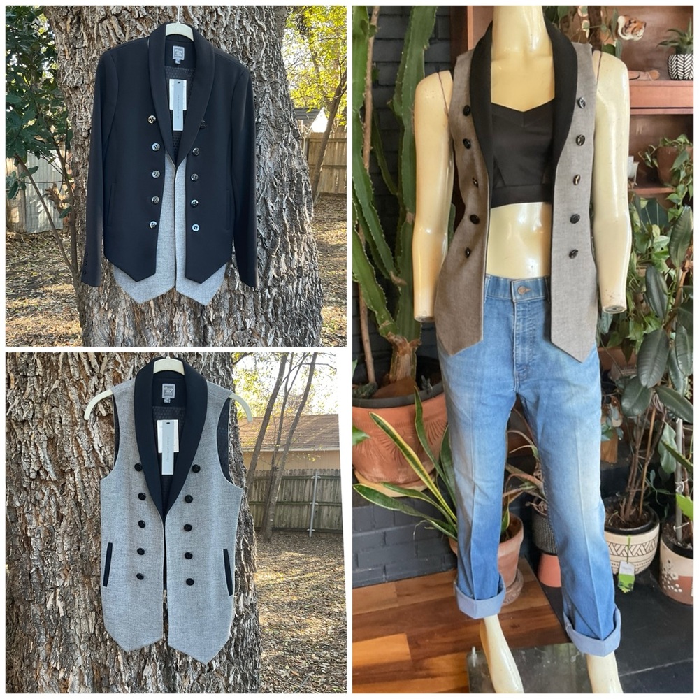 Seventy Two Changes Fancy Vest Blazer Combo Jacket Business Professor Office